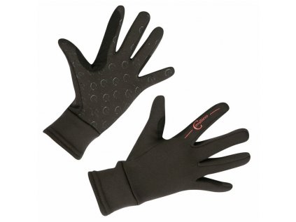 Jezdecké fleecové rukavice Xaina černé