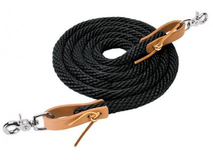 Provazové otěže Weaver Leather Scissor Snap barva Černá