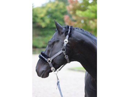 Ohlávka s beránkem ClassicSoft, šedá