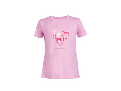 HKM I love horse riding dětské tričko růžové