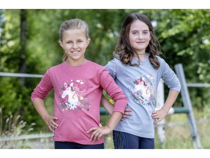 HKM Wonderland dětské triko s jednorožcem růžové