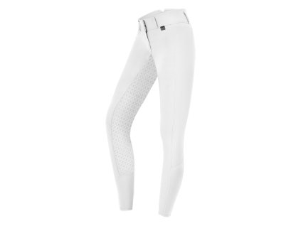 Dětské jezdecké kalhoty Micro Sport Silikon High Waist bílé