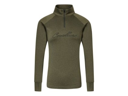 Jezdecké triko s dlouhým rukávem COVALLIERO A/W 2021 khaki