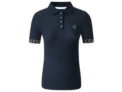 Jezdecké dámské Polo triko Covalliero léto 2025 dámské modré (Velikost L)