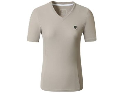 Tričko Covalliero S/S 2025 dámské béžové (Velikost L)