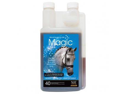 Magic Liquid Hořčík pro koně v tekuté formě doplněný o směs uklidňujících bylin