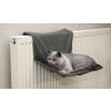 Závěsné odpočívadlo na topení pro kočky, 45 x 30 cm, šedé