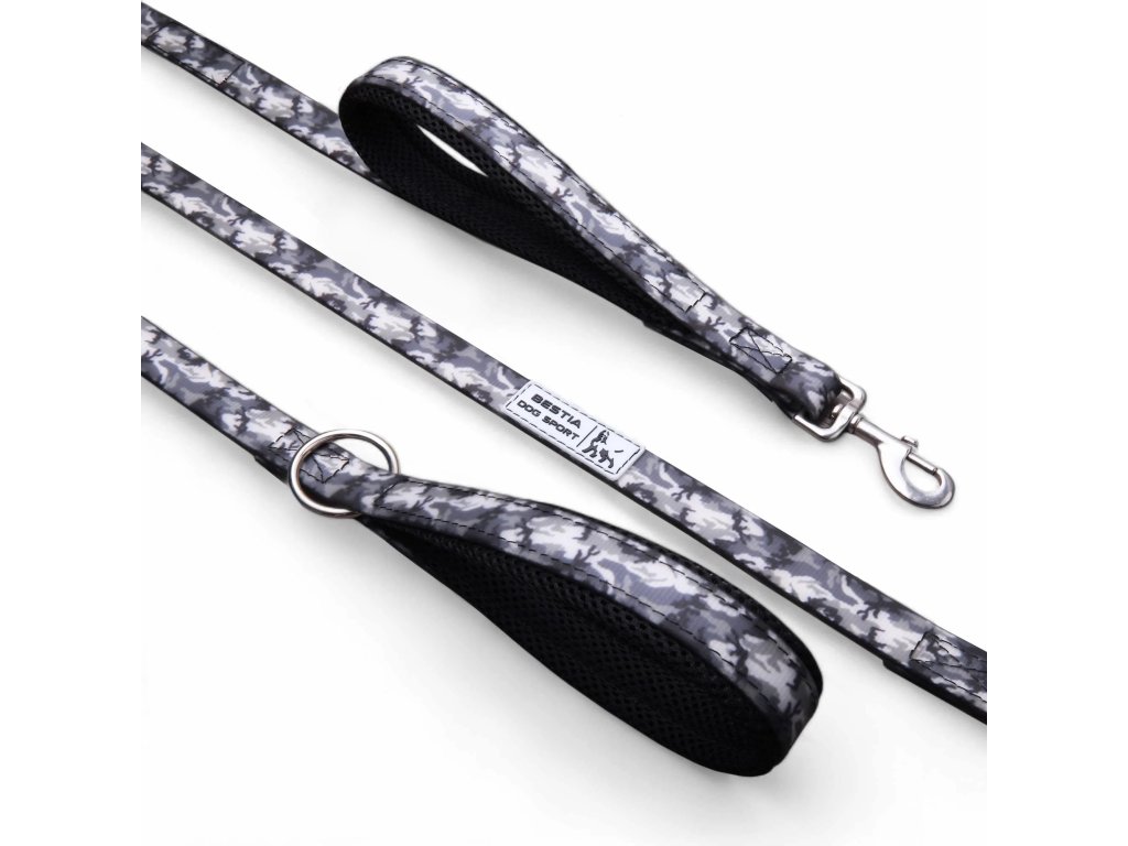 imgi 610 bestia dog sport dual handle leash grey camo 372553