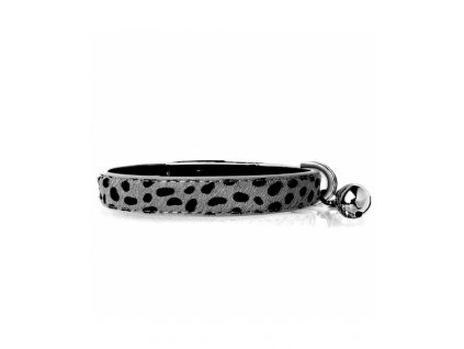collier chat lynx gris