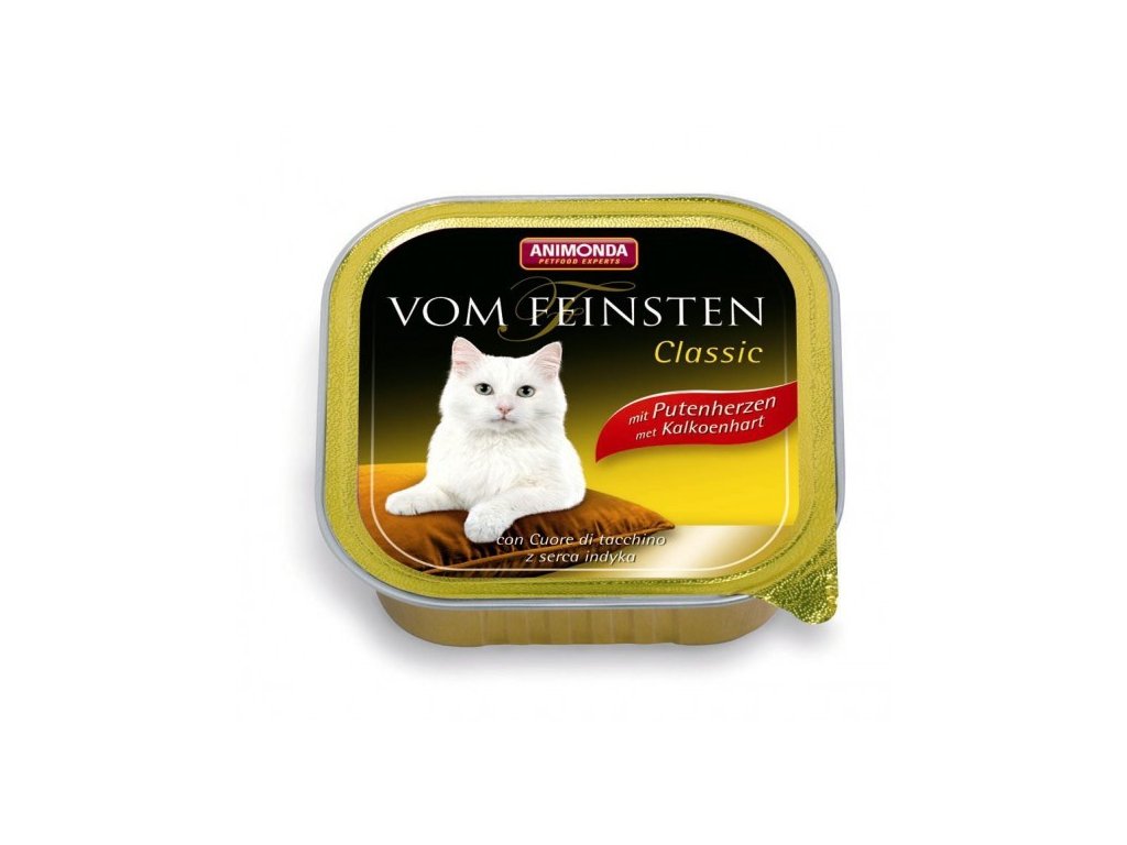Animonda Vom Feinsten Classic paštika pro kočky krůtí srdíčka 100 g