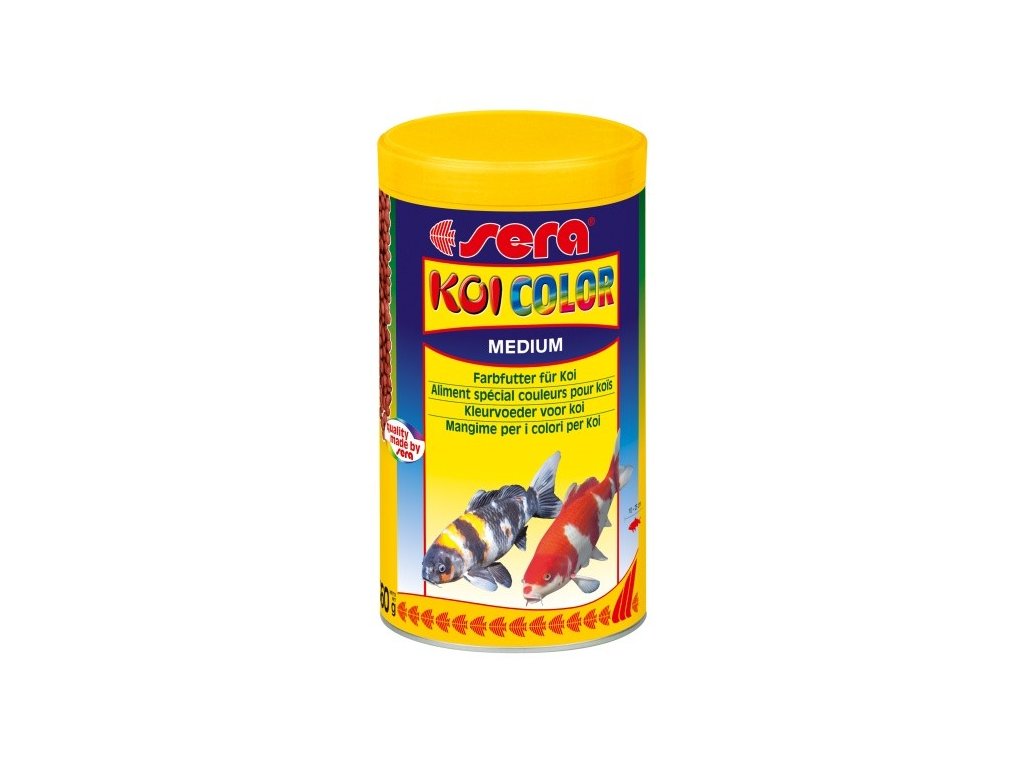 Sera doplňkové krmivo pro Koi – podpora vybarvení ryb Koi Color Medium 1000 ml NATURE