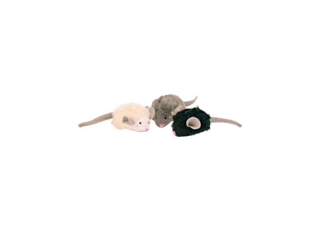 Hračka pro kočky – mikročipová myš se zvukem 6,5cm
