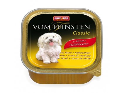 Animonda Vom Feinsten Classic paštika pro psy hovězí + krůtí srdce 150 g