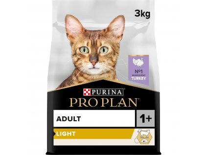 Pro Plan Cat Light Adult krůta 3kg