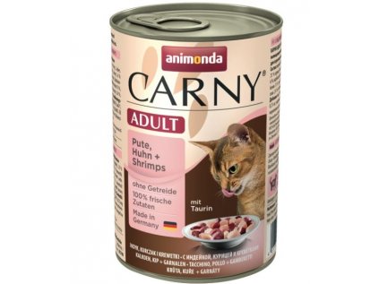 Animonda Carny konzerva pro kočky krůta + krevety 400 g