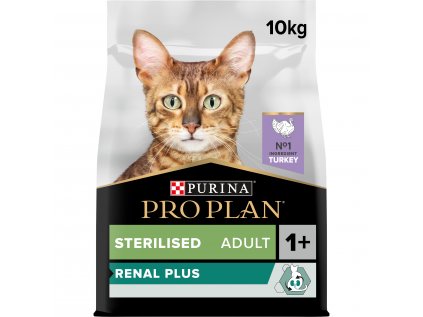 Pro Plan Cat Renal Plus Sterilised krůta 10kg