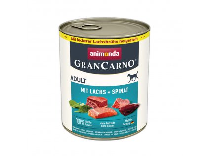 Animonda GranCarno Adult konzerva pro psy s lososem a španátem 800 g