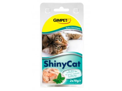 ShinyCat konzerva krevety+kuřecí 2x70g