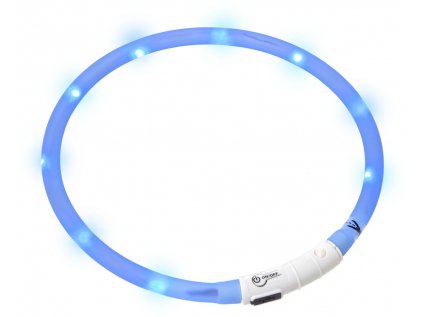 Karlie Visiolight svíticí LED obojek pro psy 70 cm modrý