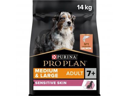 Pro Plan Dog Sensitive Skin Adult 7+ Medium&Large losos 14 kg