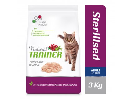 Natural Trainer Cat Sterilised drůbeží maso 3 kg
