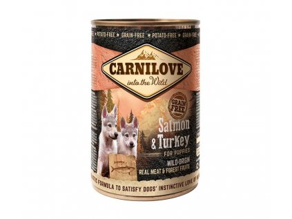Konzerva Carnilove Wild Meat Salmon&Turkey Puppies 400 g