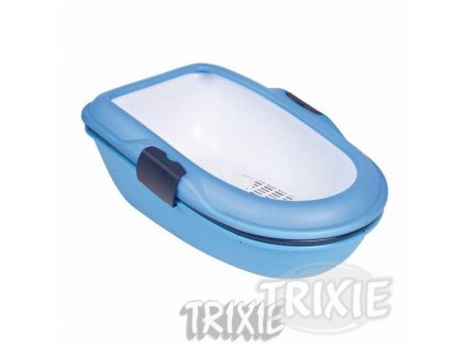 Trixie WC BERTO - dvojitá nádoba se sítem 59x39x22 cm - modré