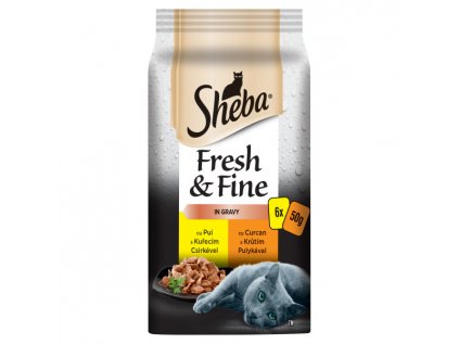 SHEBA MINI SHEBA Fresh & Fine Drůbeží výběr 6 pack 300 g
