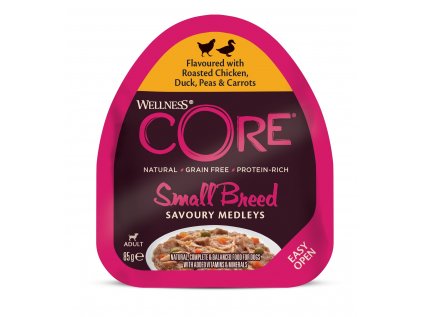 Wellness CORE Small Breed Savoury Medleys Flavoured with Roasted Chicken, Duck, Peas & Carrots 85 g