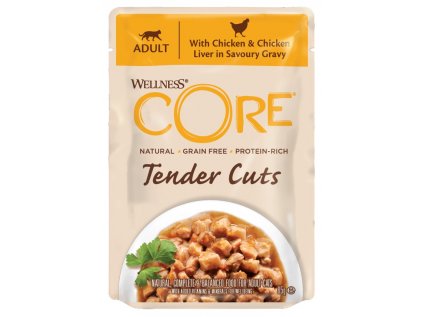 Wellness CORE Tender Cuts with Chicken & Chicken Liver in Savoury Gravy 85 g