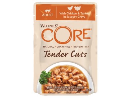 Wellness CORE Tender Cuts with Chicken & Turkey in Savoury Gravy 85 g