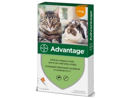 Advantage S.O. antip.kocka do 4kg 1x0,4ml