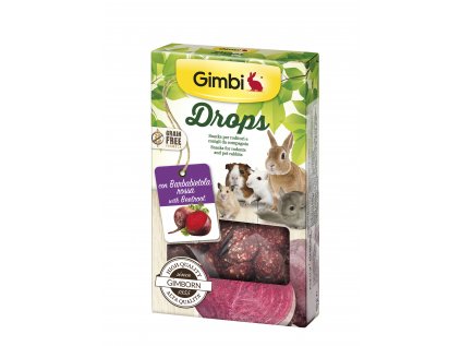 Gimborn Gimbi drops mix pro hlodavce s červenou řepou 50 g