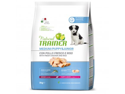 Natural Trainer Medium Puppy & Junior čerstvé kuře 3 kg