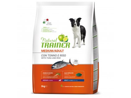 Natural Trainer Medium Adult Ryba a rýže 3 kg