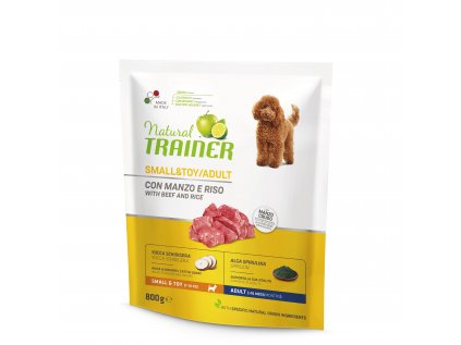 Natural Trainer Small&Toy Adult hovězí a rýže 800 g