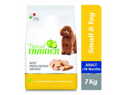 Natural Trainer Small&Toy Adult kuře a rýže 7 kg