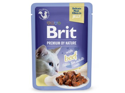 Kapsička Brit Premium Cat Delicate Fillets in Jelly with Beef 85 g