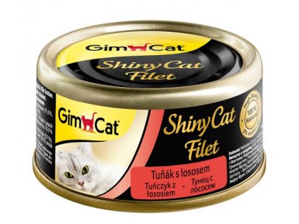 Konzerva ShinyCat filet tuňák s lososem 70 g