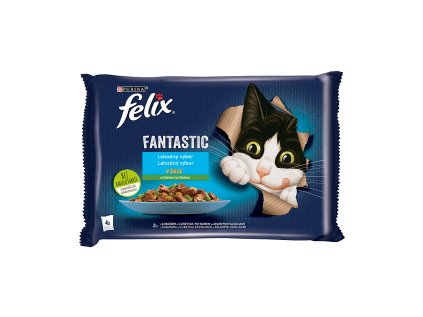 Kapsička Felix Fantastic multipack losos a cuketa, pstruh a fazole 4 x 85 g