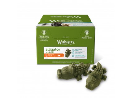 WHIMZEES Dental Aligator L 60 g, 30 ks (bal.)