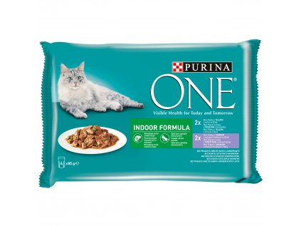 Purina ONE Multipack INDOOR minifiletky MIX 4x85 g