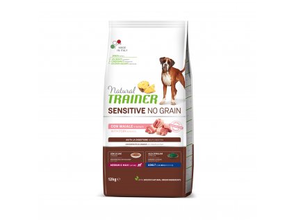 Natural Trainer Sensitive dog NO GRAIN  M/M vepřové 12 kg