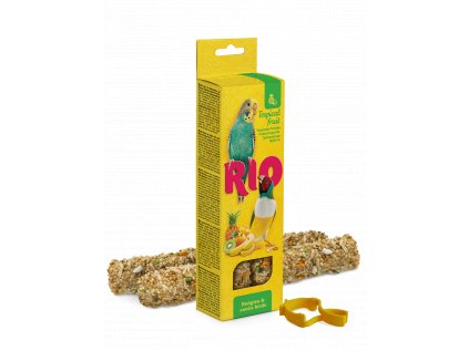 RIO tyčinky pro andulky a drobné exoty s tropickým ovocem 2x 40 g