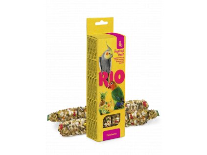 RIO tyčinky pro střední papoušky s tropickým ovocem 2x 75 g