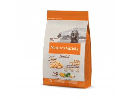 Nature's Variety selected pro střední psy s kuřecím 12 kg