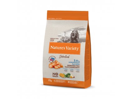 Nature's Variety Selected pro střední psy s lososem 12 kg