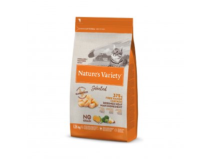 Nature's Variety Selected pro kastrované kočky s kuřecím 1,25 kg