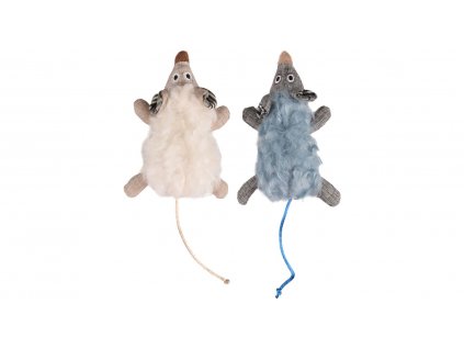 Flamingo hračka pro kočku myš s catnipem modrá 19,5 cm