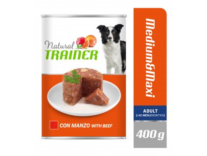 Konzerva Natural Trainer MAINT M&M ADULT hovězí 400 g LT